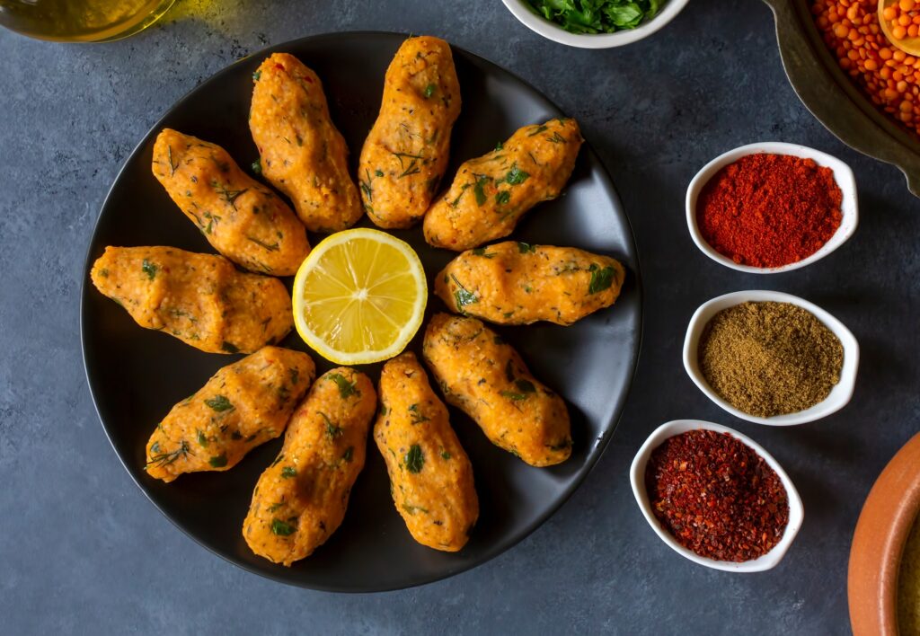 African Chickpea, Sweet Potato and Berbere Koftas as made on the Power of Pulses class at COOK! with the Vegetarian Society