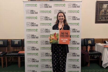 Jenny Canham at the Parliamentary reception in support of End the Cage Age