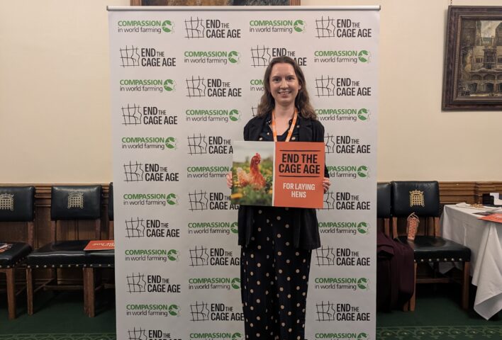 Jenny Canham at the Parliamentary reception in support of End the Cage Age